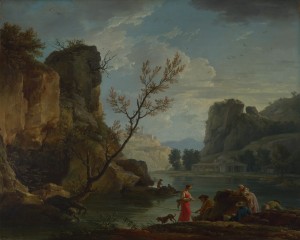 Landscape with fishermen